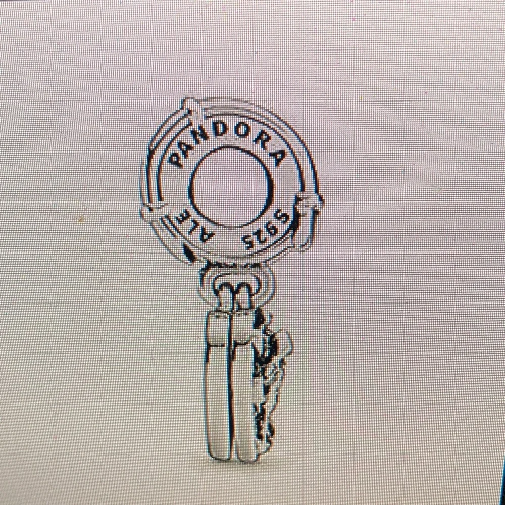 Pandora Heart Charm with Silver and Blue Details